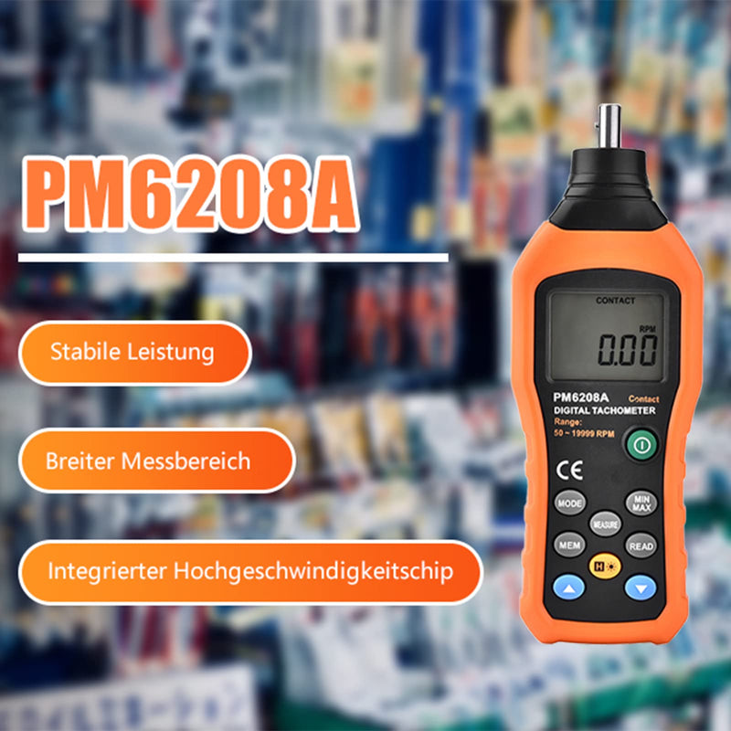 PM6208A -Type Digital Tachometer Meter Motor Speed Gauge Tester