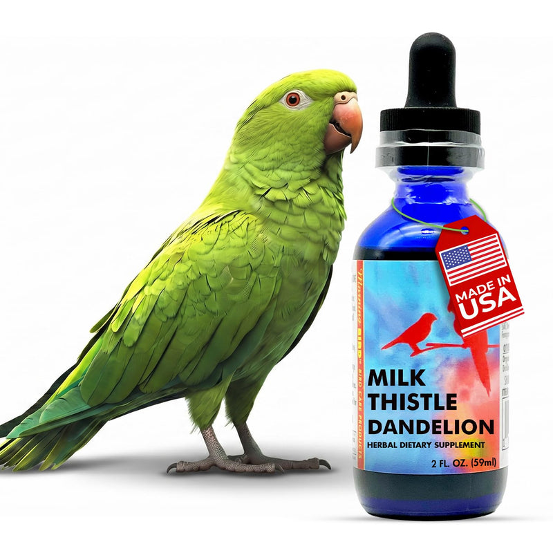 Morning Bird Milk Thistle & Dandelion Extract 2 fl oz – Organic Herbal Supplement for Birds – Supports Liver Health & Natural Detox – Suitable for All Bird Species