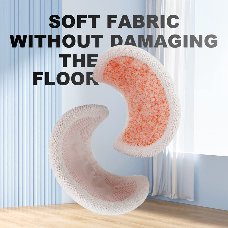 Pads for Shark Steam Scrub Mop: Fit for Shark S7001 s7020 s7000amz s7000 s7001tgt s7201 s8201 S7005 s8001 Series Rotating Steam Scrubber,Scrub Sanitize at The Same,Round Scrubbing Mop Replacement Pad 6 Pack