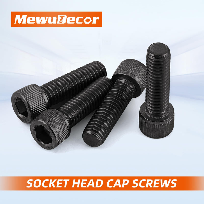 5/16-18 x 1" Socket Head Cap Screws Cap Bolts, 12.9 Grade Alloy Steel Black Oxide, Allen Hex Drive, UNC Coarse Thread Fully Threaded, 10 PCS 5/16-18 x 1"