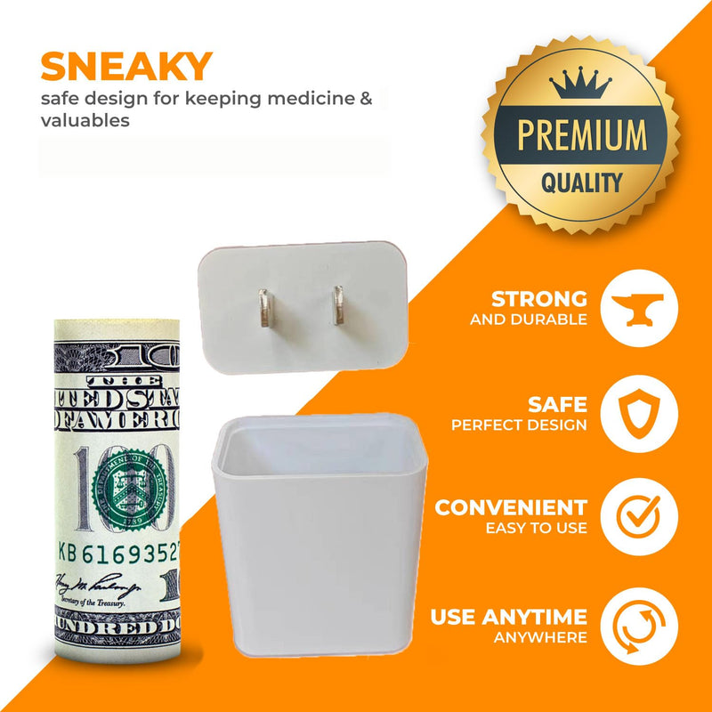 Phone Charger Diversion Safe - Realistic Looking USB Charger with Storage Compartment | Cash Can Items Hidden Compartment Storage Hiding Places for Valuables
