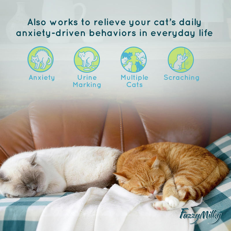 NightCalm Cat Calming Diffuser for Sleep Support - Cordless Cat Pheromone Diffuser Gel, Natural Formula for Cat Anxiety Relief,Scratching,Urine Marking, 60 Day Long Lasting Floral