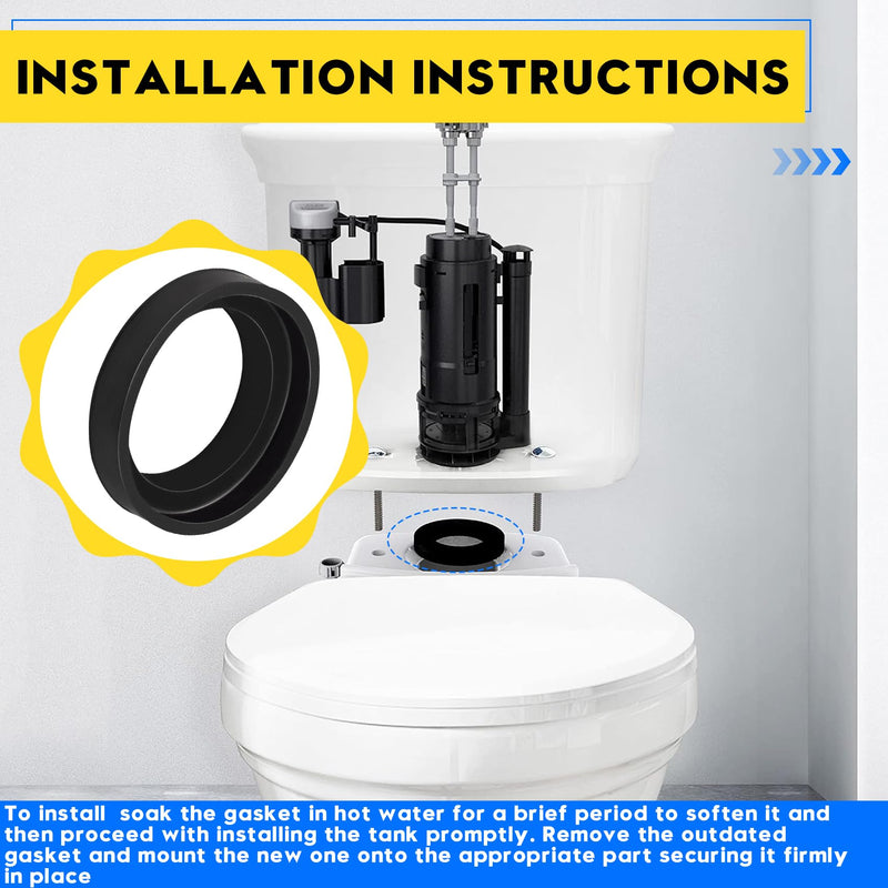 9BU024E Tank to Bowl Gasket Fit for Toto Drake Toilet | Toilet Tank Gasket Compatible with Toilet Gasket Fits Most 3" Two-Piece Toilets,Replacement for Ttoto Flush Valve Gasket