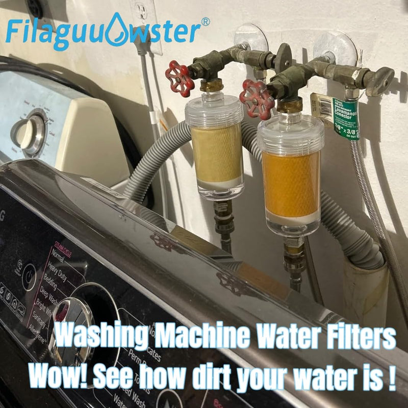 Washing Machine Water Filter, Carbon Shower Filter, Traps Chlorine, Softens Hard Water, Anti-Scale, Anti-Clog, Protects Clothes, Skin n Hair (Upgraded Refill Cartridge of FA10)