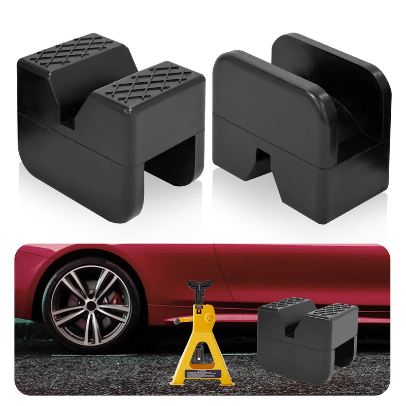 TONDA Jack Stand Pads, Universal Rubber Jack Pad Adapter, Rail Pinch welds Protector, 2 Pack