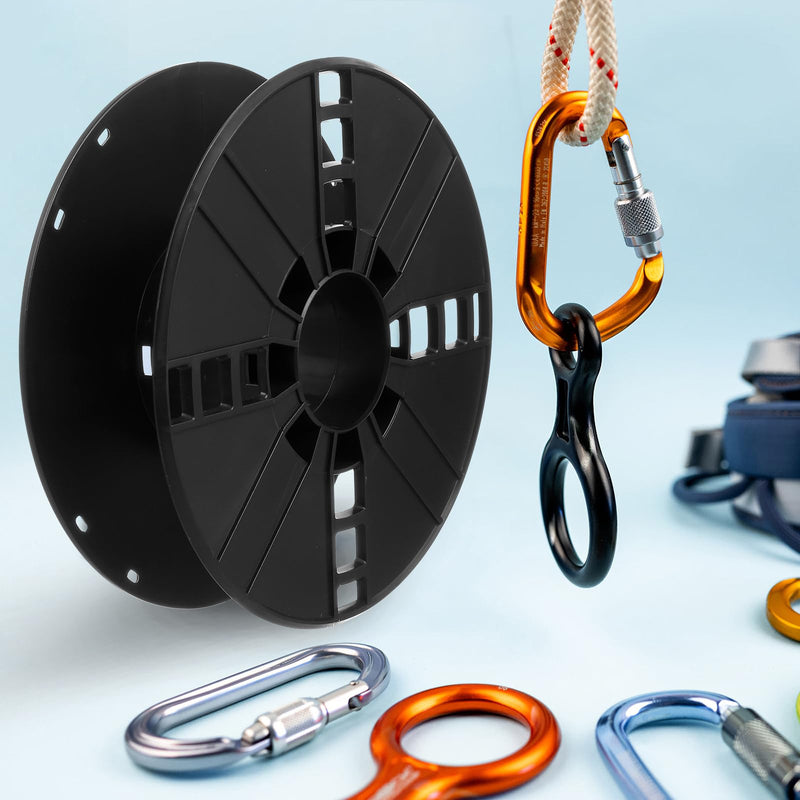 Extension Cord Storage Reel, Plastic Wire Spool Black Small Wire Reel, Small Cable Spool Cord Reel for Camping Caravan Or Motorhome