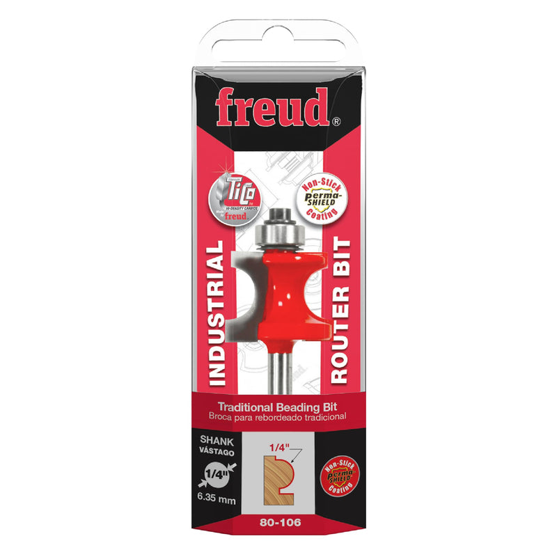 Freud 80-106: 1/4" Radius Traditional Beading Bit with 1/4" Shank