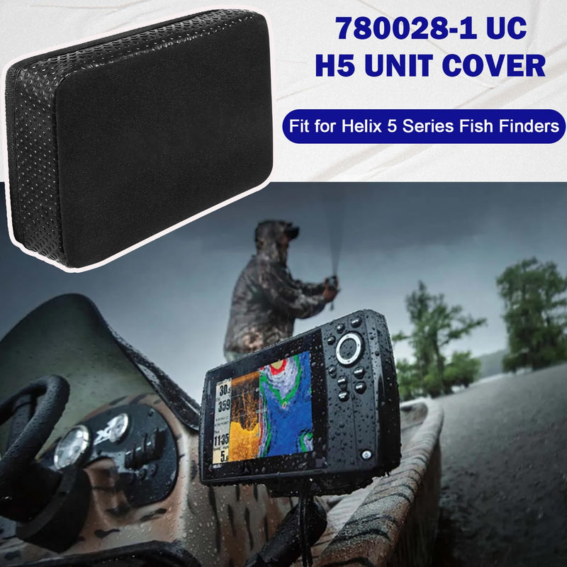 780028-1 UC H5 Unit Cover for Humminbird Helix 5 Fish Finders, Black, Control Head Unit Protective Cover