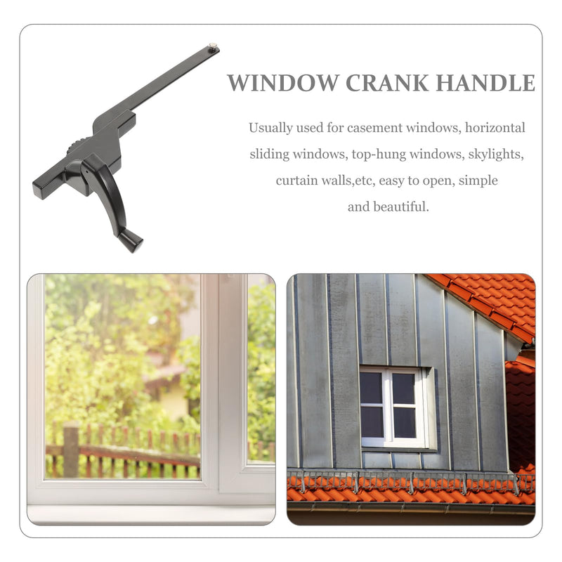 OSALADI Left Hand Casement Window Opener 12 Inch Zinc Alloy Single Arm Crank Manual Window Hardware for Vertical Sliding and Top-Hung Windows