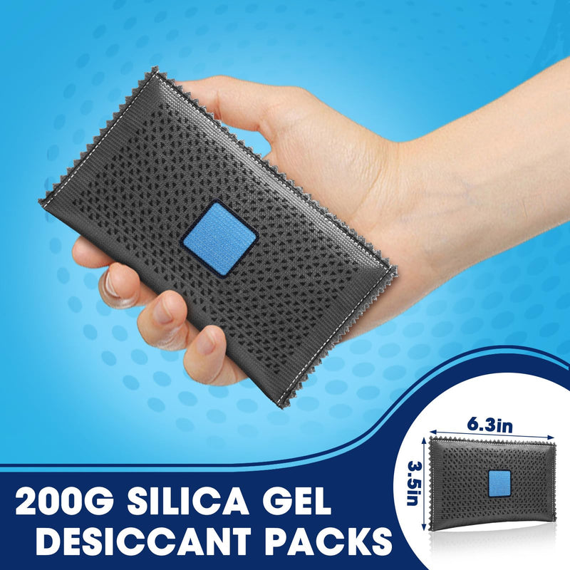Timgle 10 Pack 200g Rechargeable Desiccant Moisture Absorbers for Storage Silica Gel Moisture Absorber Bags Desiccant Dehumidifier Bag for Home Closets Gun Safe and Cars Water Vapor Absorbing 0.2 Kilograms