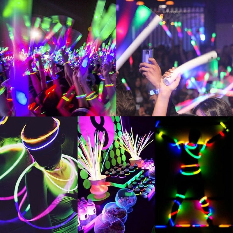 Glow Sticks Bulk Wholesale, 25 6” Industrial Grade Red Light Sticks. Bright Color, Glow 12-14 Hrs, Safety Glow Stick with 3-Year Shelf Life, GlowWithUs Brand 25 Glow Sticks
