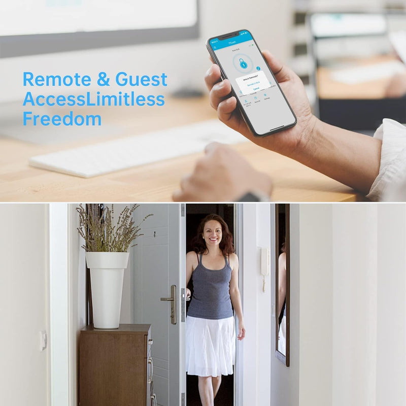 Smart Door Lock Wi-Fi Gateway for Bluetooth Locks, Supports Alexa, Remotely Unlock from Anywhere via App