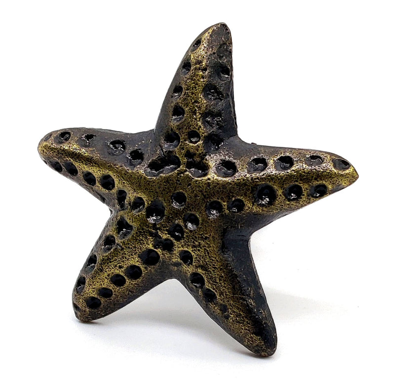 5MOONSUN5's Ocean Theme Cast Iron Door Knobs/Drawer Pulls Dresser Door Knobs for Cabinets, Wardrobes & Kitchen Cupboards/Pull and Push Handle Knobs Handmade Classic Hardware Decor Set of 6