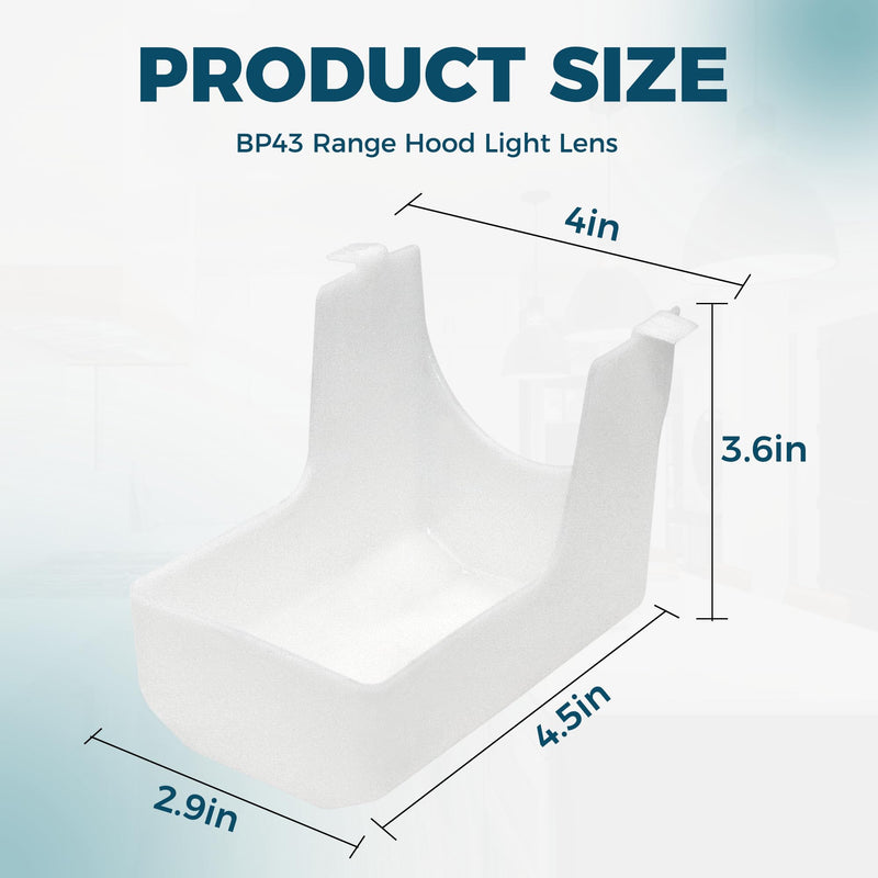 99110437 Range Hood Light Lens Cover S99110437 for Broan Nutone 40000 41000 42000 Series Range Hood By Romalon