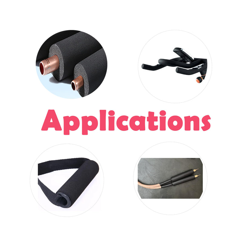 cSeao Pipe Insulation Foam Tube (3/8" x 3/8" x 6FT),3/8" ID Pipe Insulation Foam Tube,AC Uint Foam Tubing, Guitar Stand Foam Tube, Hollow Pipe Cover,Exercise Machine Handle Protector and Roof Rack 3/8" x 3/8" x 6FT