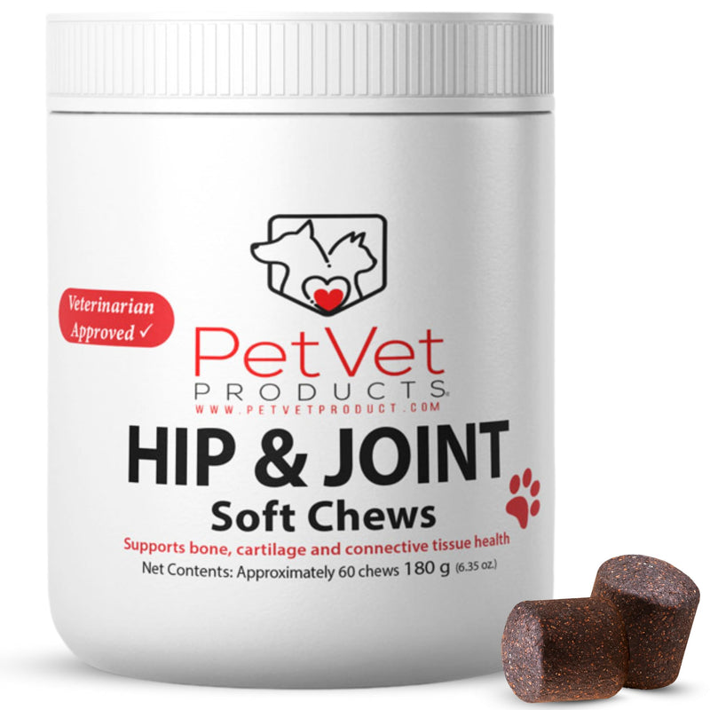 Dog Hip and Joint Supplement - Glucosamine for Dogs (Beef Liver, 60 Chews) - Dog Joint Supplement with MSM, Chondroitin, Vet Approved Dog Vitamins -Mobility Joint Pain Supplements Hip & Joint