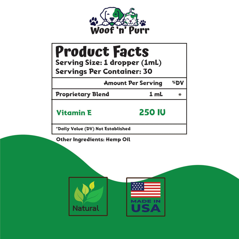 Vitamin E for Dogs - Vitamin E Dog - Vitamin E for Dog - Dog Vitamins E - Vitamin E Canine - Vitamin E Supplement for Dogs - Vitamin E Oil Dog - Dog Vitamins - Dog Immune Support - 1 fl oz