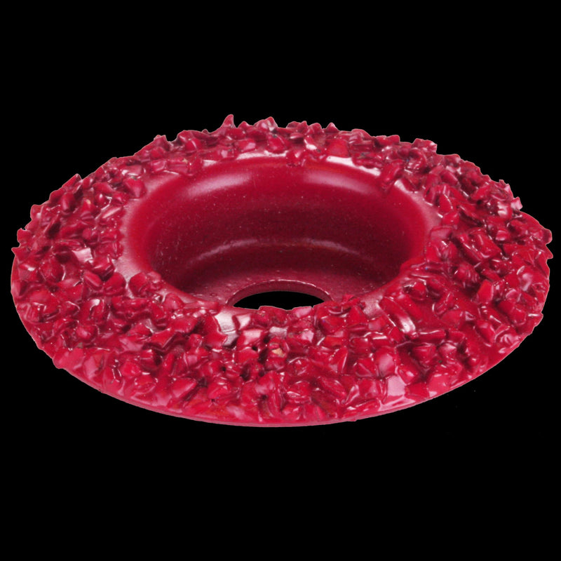 Red Coarse Grit Dome Power Rasp Disc - Heavy-Duty Hoof Trimming for Tough Hooves - Ideal for Goats, Horses, Sheep, Pigs & Cattle - Durable Replacement Disc for Hoof Boss Electric Tools