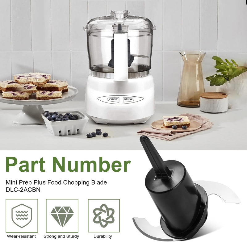 Chopping Blade DLC-2ACBN Repalcement for Cuisinart Mini Prep Plus Blade, Food Processor Blade Compatible with DLC-2A Cuisinart Mini Prep Plus Food Processor 3 Cup, Black, 1 PCS