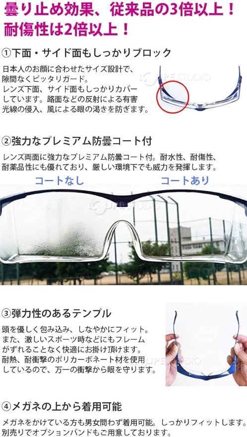 Over Glass Sunglasses, Eye-Care Glass, Premium UV420, UV Protection, HEV, Blue Light, Cut, Anti-Fog, Over Glasses, For Hospitals With Fukui University Medical Facility - NewNest Australia