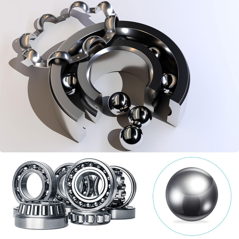 METALLIXITY Precision Balls G25 1/8" 100pcs, 440C Stainless Steel Bearing Balls Beads - for Industry Kit, Machinery, Automotive, and DIY 1/8 Inch 100