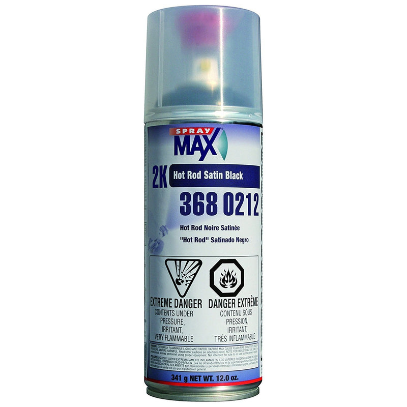 SprayMax 2K Topcoat Hot Rod Satin Black | 2K Satin Black Spray Paint