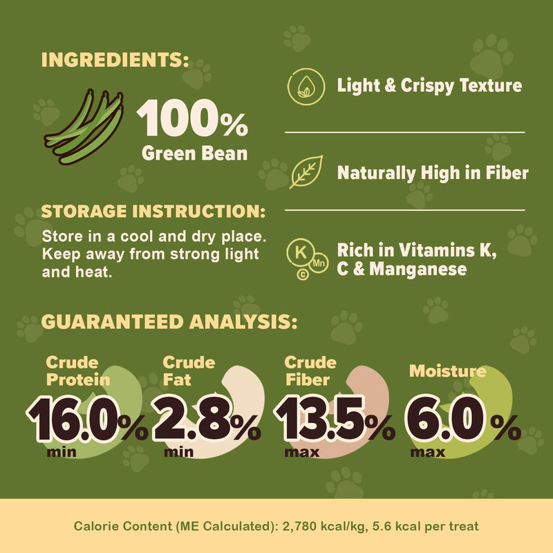 High Fiber Wellness for Dogs – Pumpkin Powder & Green Bean Chips – Natural Digestive Support, Low-Calorie Treats & Food Topper – Grain-Free