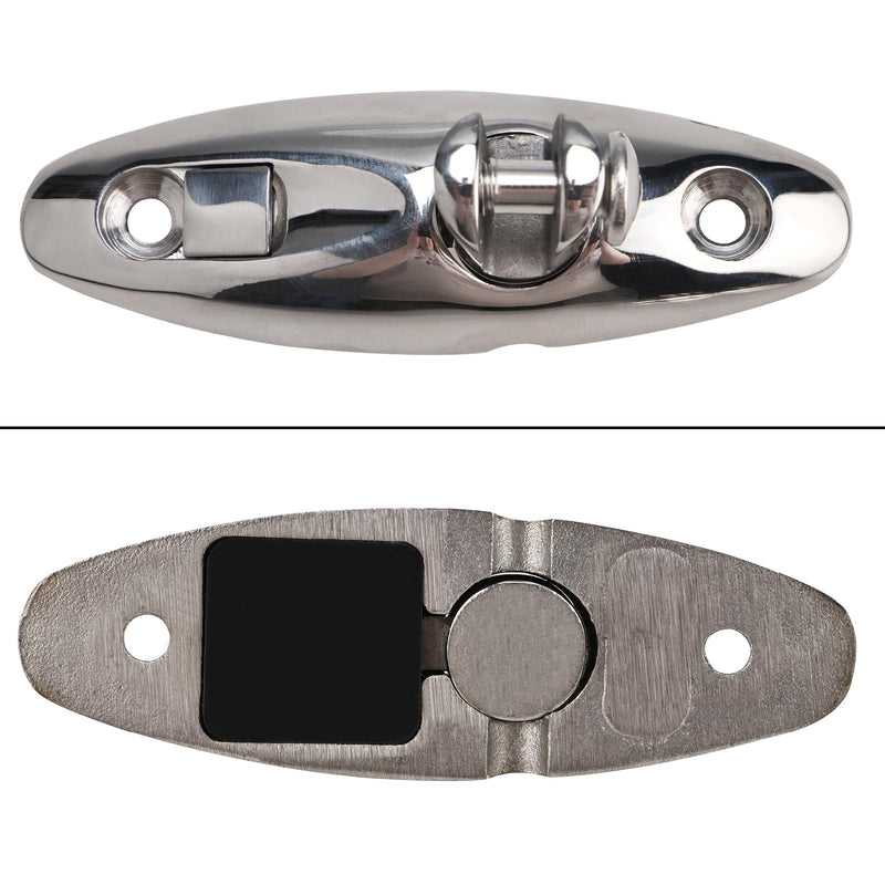 NovelBee 3.6in 4pcs Boat Bimini Top Swivel Hinge,316 Stainless Steel Deck Side Mount Quick Release 360 Degrees Hinge for Boat Yacht