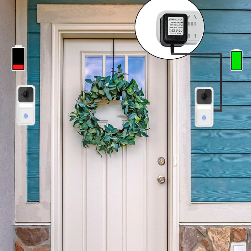 24V Doorbell Transformer Compatible with WYZE Doorbell v2, WYZE Wireless Doorbell Pro, WYZE Video Doorbell, XTU, AOSU Doorbell, 16ft Doorbell Power Adapter, Black