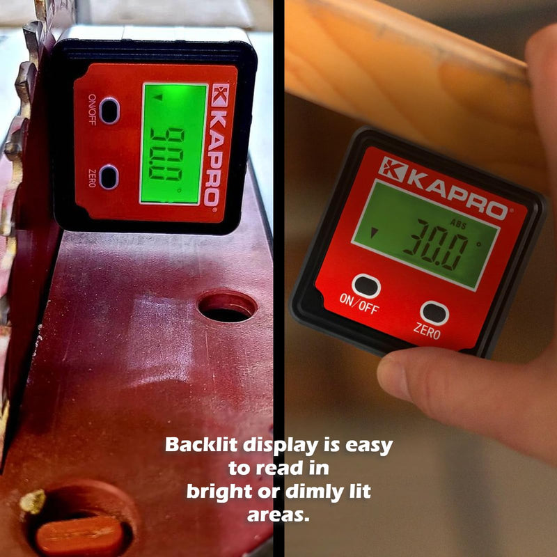 Kapro - 393 DIGI Pro Digital Inclinometer - Magnetic - Pocket Digital Box Level - LCD Display & Automatic Inversion - ±0.1 Level and Plum Angles - Pocket Sized - 2.4” | Pocket Digital Box Level - LCD Display & Automatic Inversion - ±0.1 Level and Plum ...