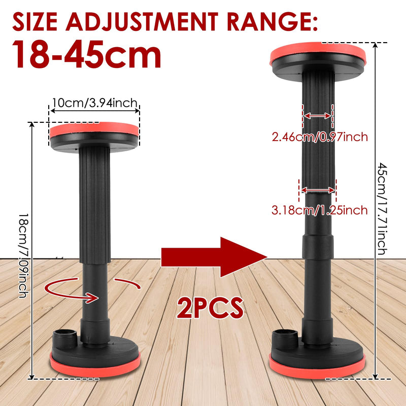 2Pcs Cabinet Jacks for Installing Cabinets,Height Adjustable Support Pole,Stable 3rd Hand Support System for Upper Cabinet Installation 440LB Capacity,Undermount Sink Mounting Brackets for Fallen Sink