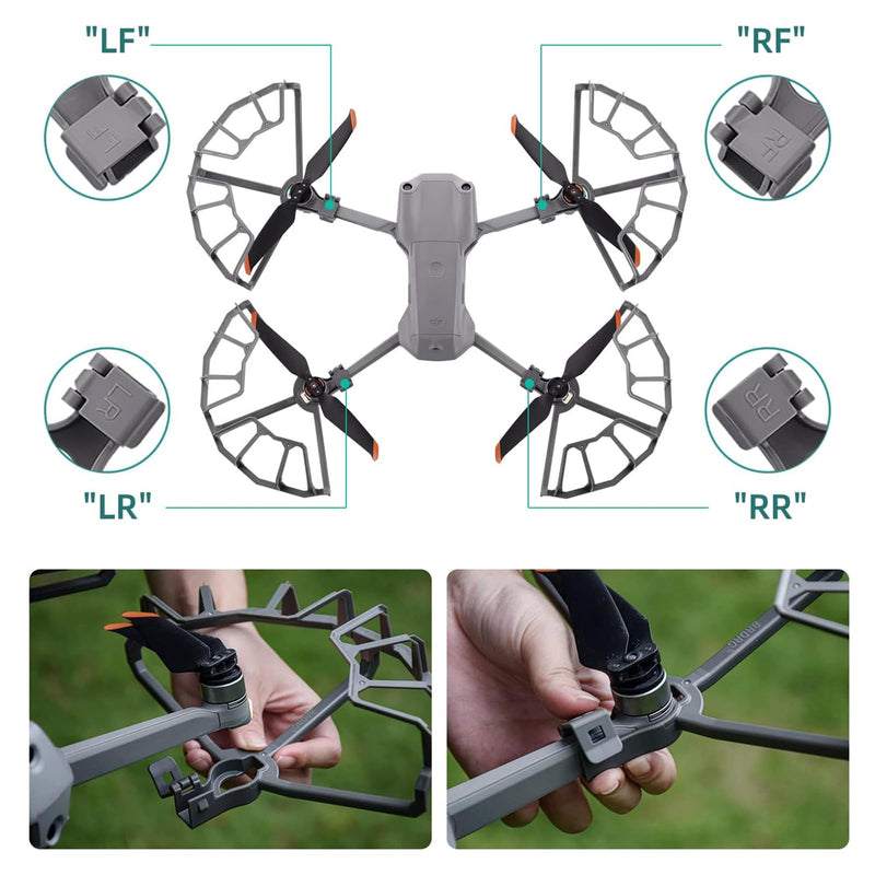 Propeller Guard for DJI Air 2/Air 2S Quick Release Prop Blade Guard Professional DJI Mavic Air 2/Air 2S Drone Accessories Grey