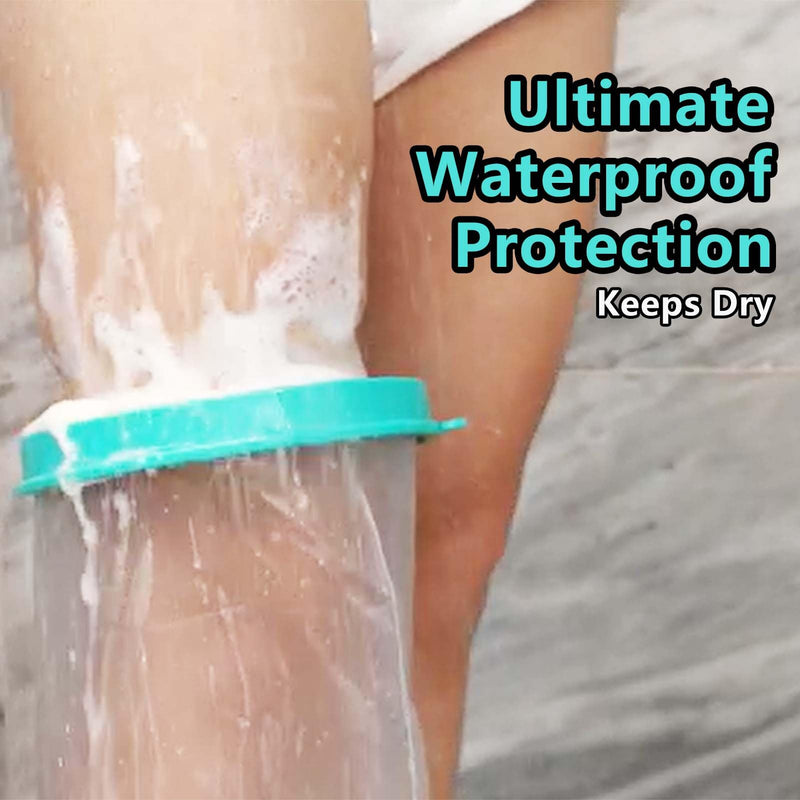 Cast Covers for Shower Leg, Waterproof Cast Cover for Showering, Cast Protector for Shower Leg Adult, Shower Boots for Foot after Surgery, Knee, Ankle, Foot (Diameter - 7.9") Rigid Rim Diameter - 7.9"