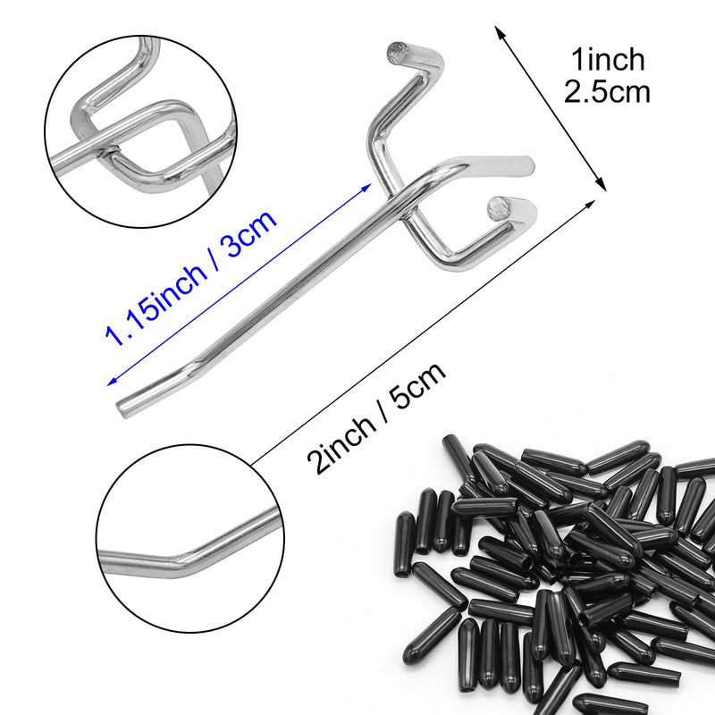 Pegboard Hooks Pegboard Accessories,2 inch,Pegboard Organizer Kit for Garage Organization,Tool Storage, 32 Pack