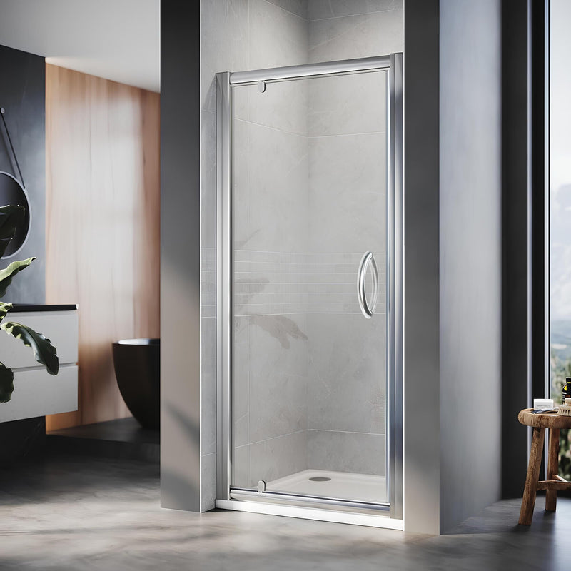 BRIXWELL HR-8BTB-SC 8 Inches Center to Center Arch Style Back to Back Shower Door Handle Satin-Chrome 8" Center To Center