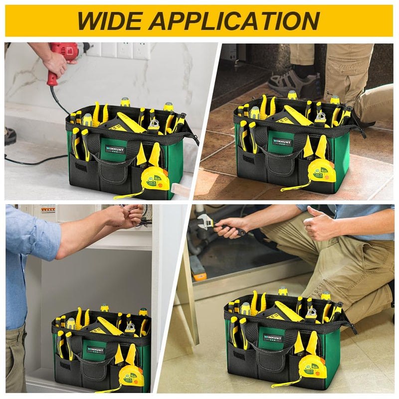Tool Bag, Green, 31 cm/12 Inches, Made of 1680D Polyester, Ideal for DIY and Craftsmen (12 Inches) 12 inch