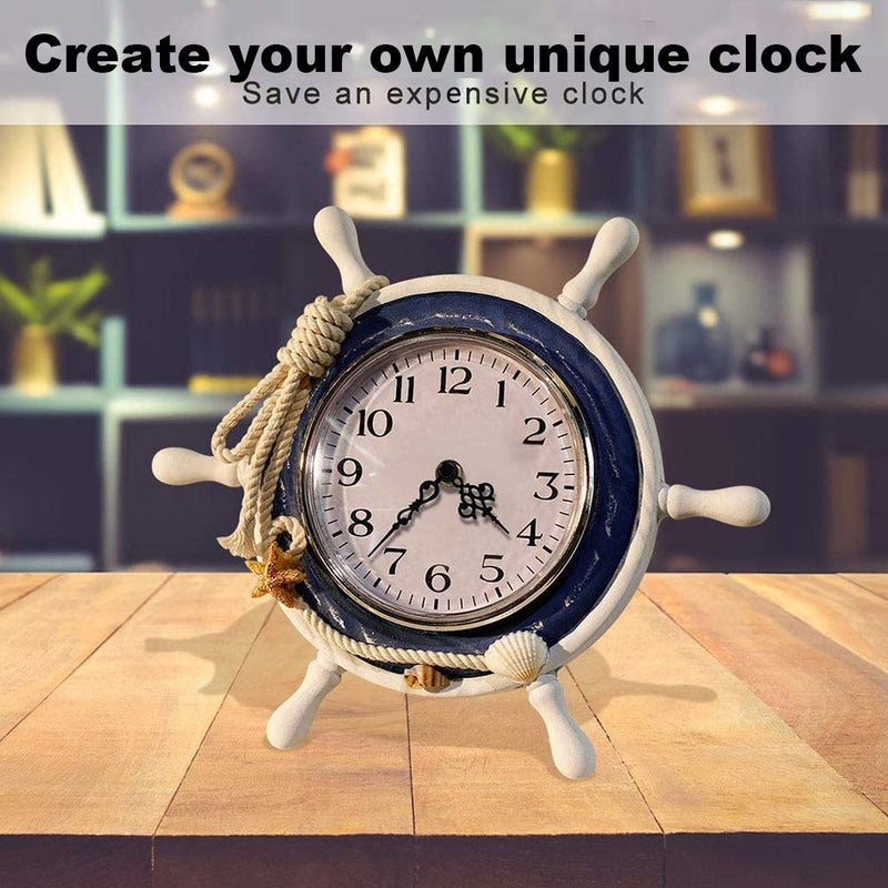 EMOON 2 Pack Clock Movement Mechanism with 4 Pairs of Short Hands Battery Silent Sweep Operated Quartz Clock Motor Kit DIY Repair Parts Replacement, 3/4 Inch Total Shaft Length Total Shaft Length 3/4 in