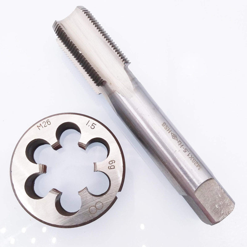 HSS M26 x 1.5mm Tap and M26 x 1.5mm Die Metric Thread Right Hand