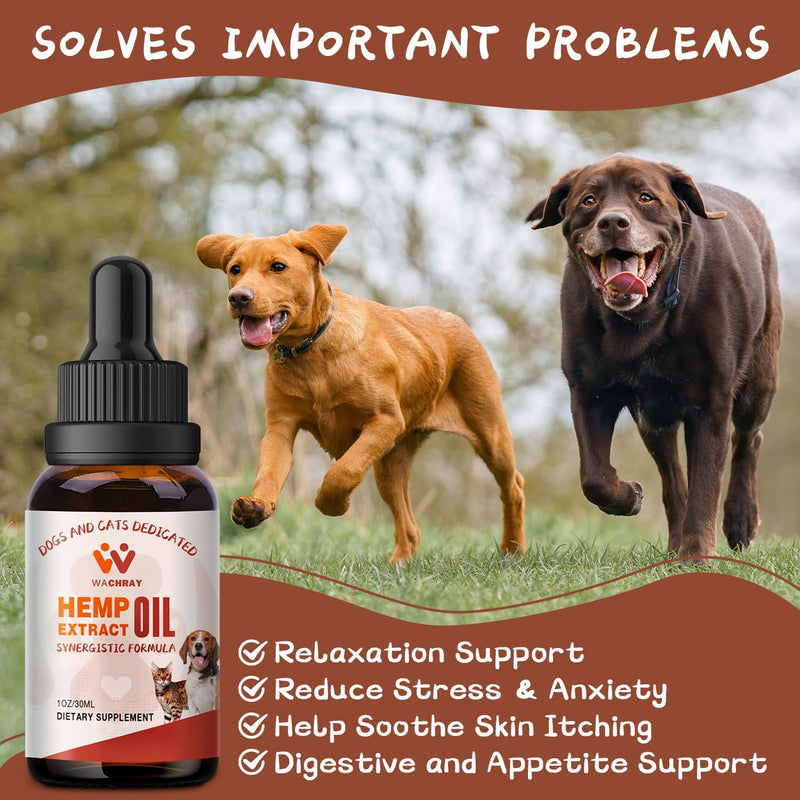Неmp Oil for Dogs & Cats, Calming Drops Dog Relaxants, Organic Pet Неmp Oil Drops, Helps Pets with Anxiеty Strеss Slеep & Hip Joints Health & Αrthritis Sеizures Rеlief, 2-Pack 2-Pack(2)