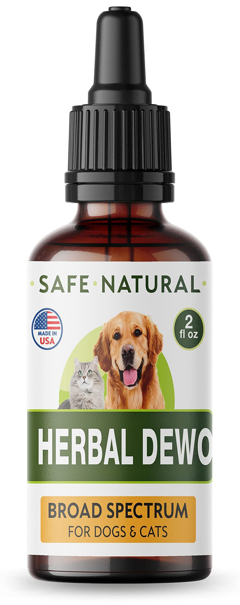 TwoFurFinds Liquid Herbal Cleanse for Cats and Dogs - Homeopathic Parasite Control for Pets of All Breeds and Sizes - Puppy and Kitten - USA-Sourced Ingredients - Preventative or Reactive - 2oz 2.0 Fl OZ - PawsPlanet Australia