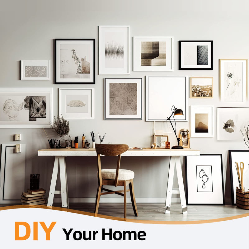 Picture Hanging Strips,Picture Hanger Kit, Removable Damage Free,Picture Hanging Hooks,White Medium(40Pack) Picture Hanging Strips-M