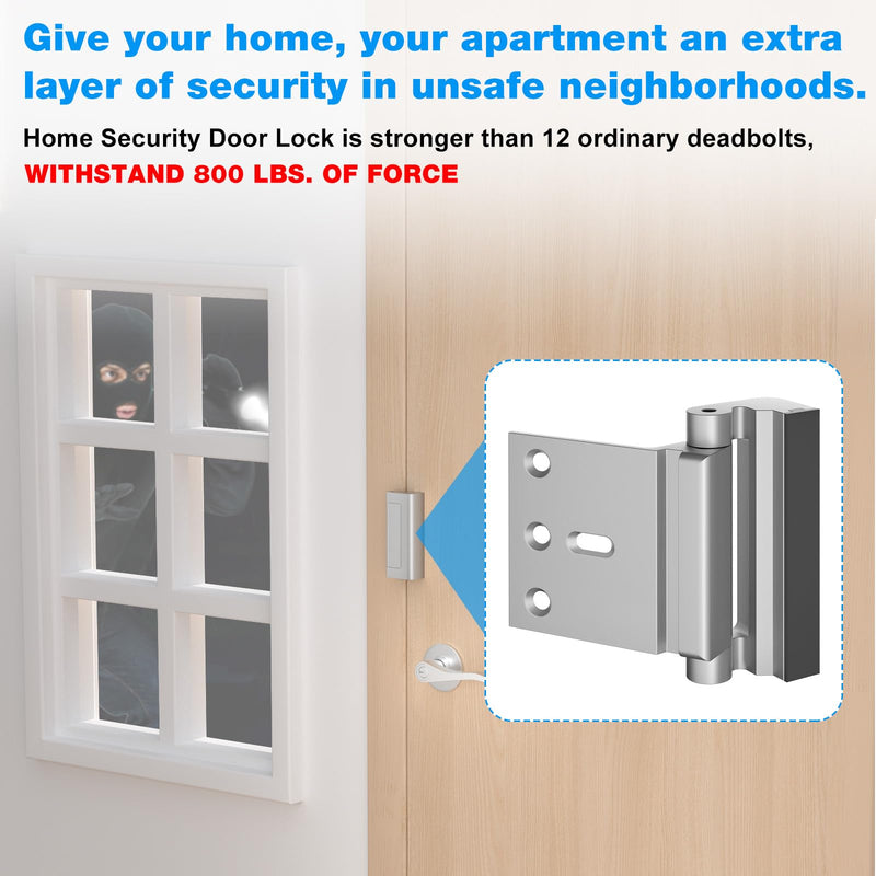 Safety Home Door Lock for Door Safety Locks from Inside -2 Pack | Security Door Lock