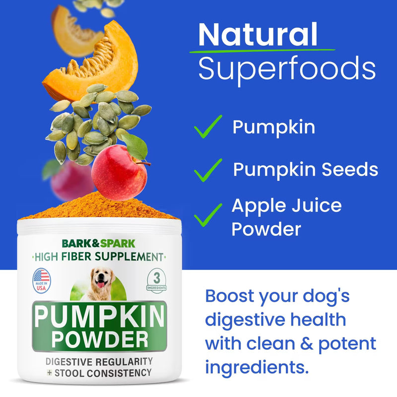 Pumpkin for Dogs - Apple, Pumpkin Seeds and Pumpkin Fruit - Fiber Supplement and Stool Softener - Diarrhea, Constipation, Upset Stomach, Food Sensitivity - Improve Digestion - 8oz Apple Flavor - PawsPlanet Australia