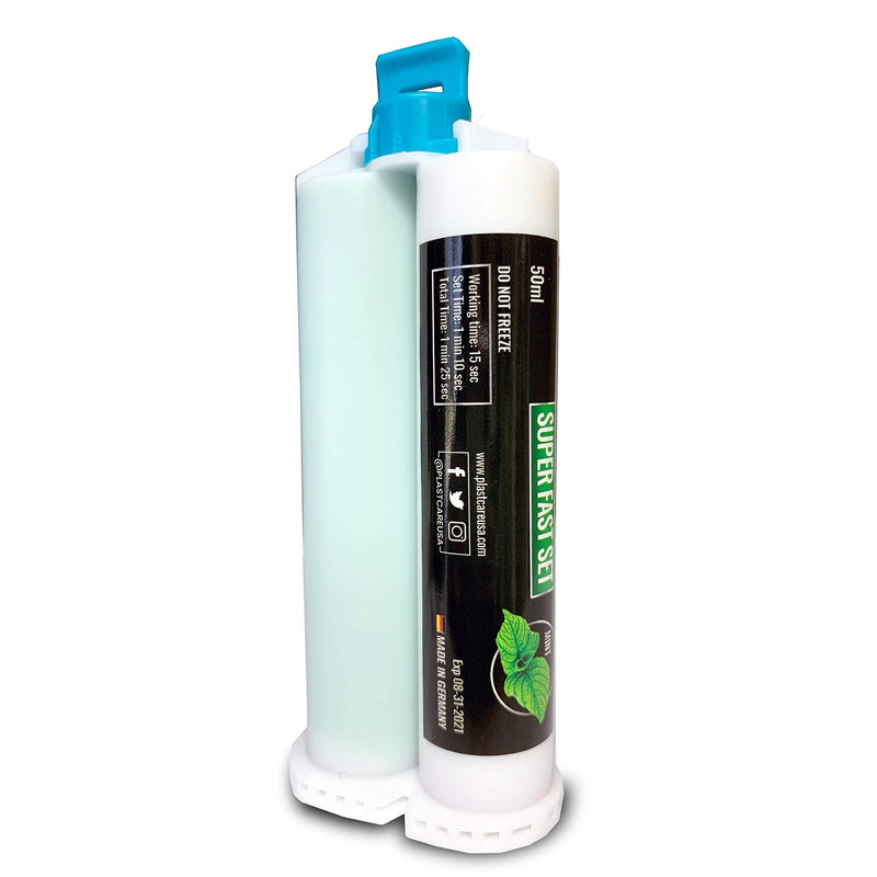 Bite Registration Material, Super Fast Set, Made in Germany Mint Flavor, Set of 2 50ml Cartridges, No Mixing Tips