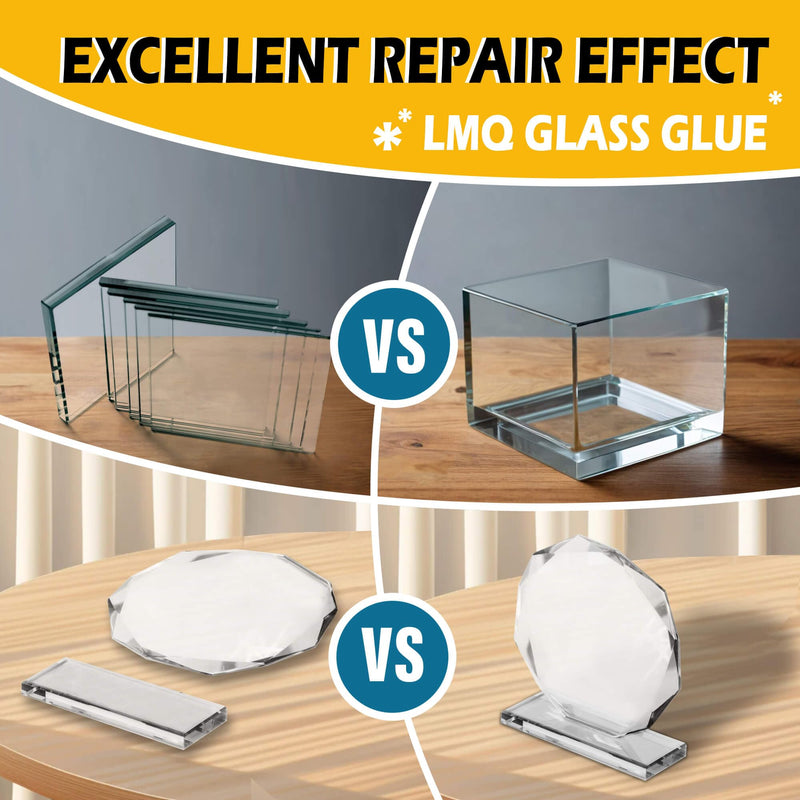 Glass Super Glue Liquid, Clear Instant Cyanoacrylate Adhesives for Glass Repair Food Safe, All Purpose CA Glue for Shoe Ceramic Plastic Leather Model Metal Wood Pottery Aquarium Porcelain Stone, Thick 30g-Thick Glass Glue