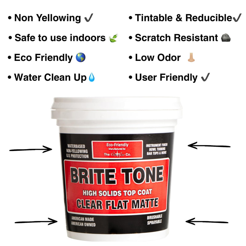 CrystaLac Brite Tone High Solids Polyurethane Instrument Finish 16 oz Pint (Clear Flat Matte)