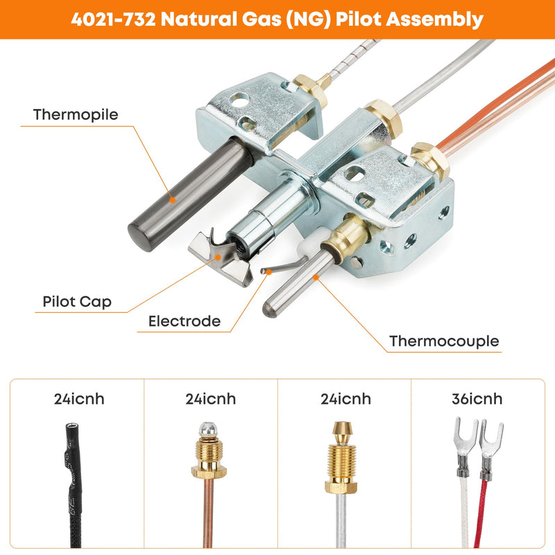 Stanbroil 4021-732 Natural Gas Pilot Assembly Replacement Part
