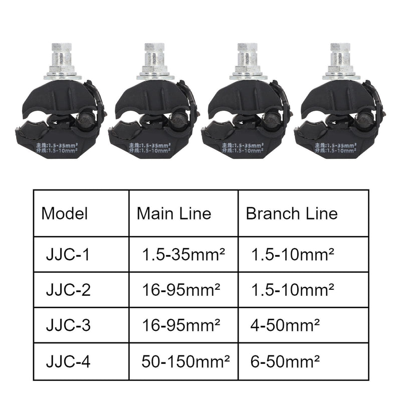 5 Pcs Insulation Piercing Connector 1KV No Peeling Piercing Clamp High Low Voltage Cable Splitter (Black-1) black-1