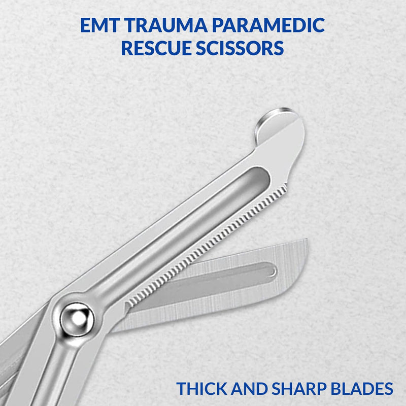 Bandage Scissors – Stainless Steel Medical Scissors for Nurses – Non-Stick Trauma Shears - EMT Shears for All Purpose (Black, 5.5 Inch) Black