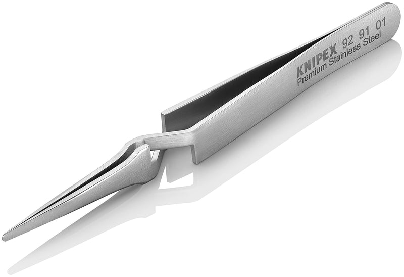 KNIPEX Tools 92 91 01 Premium Stainless Steel Gripping Tweezers-Replaceable Tips, 4-3/4"